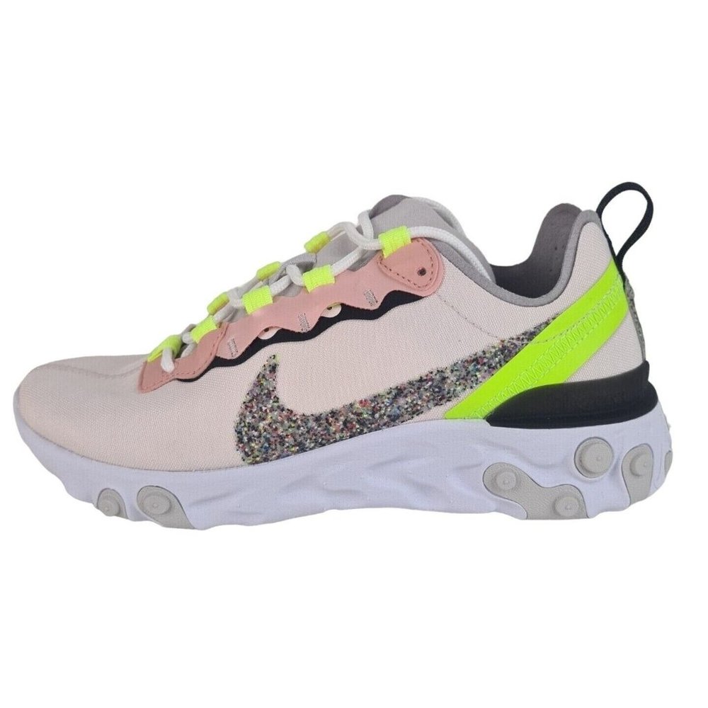 Nike Women's React Element 55 PRM Sneakers Sports Pink Green